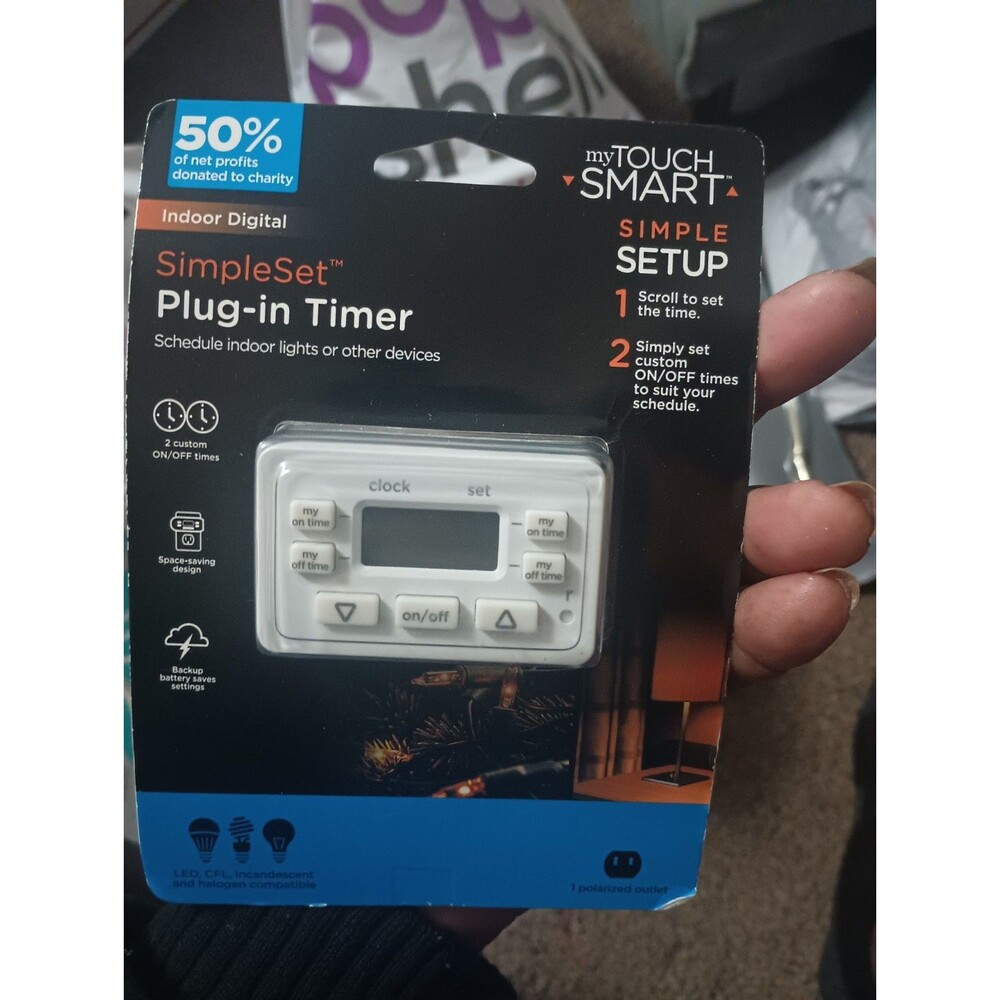 My Touch Smart Jasco Simple Set Plug-in Timer Indoor Digital